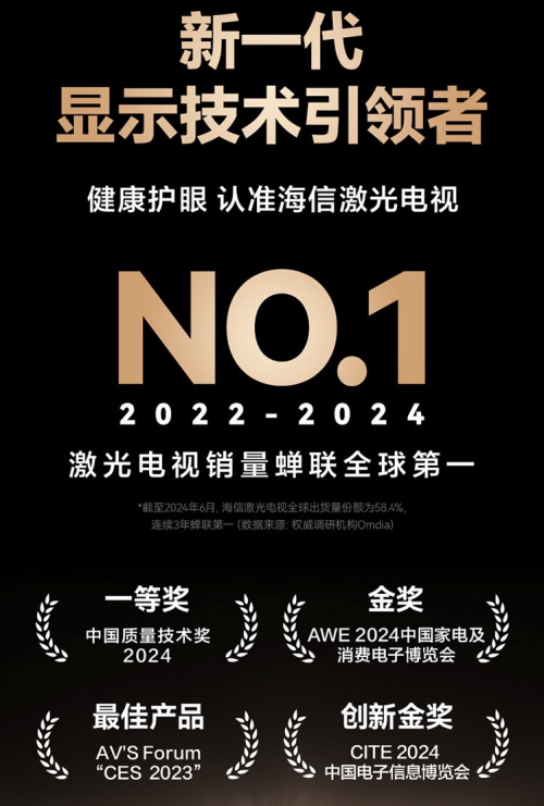 守護全家視力，就選海信激光電視，護眼觀影兩不誤！