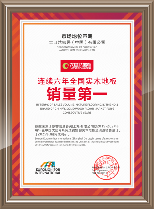 多角度協(xié)同發(fā)力，大自然家居實(shí)現(xiàn)實(shí)木地板銷量六連冠