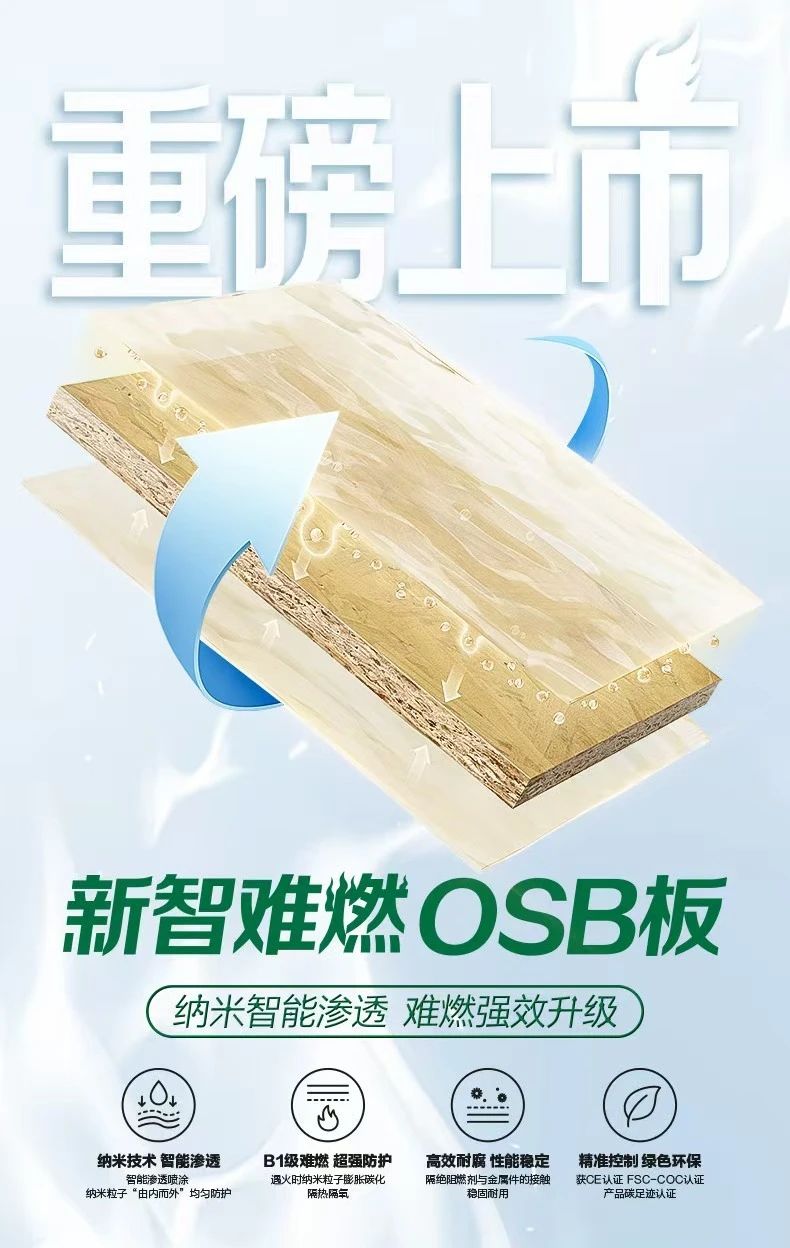 千年舟「新智難燃OSB板」震撼上市，開啟難燃新時代